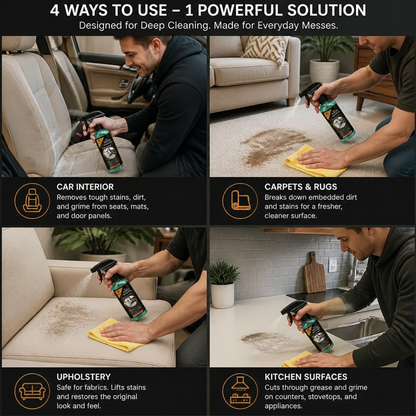 Heavy Duty All-Purpose Car Cleaner for Coffee Stains, Pet Messes & Everyday Grime