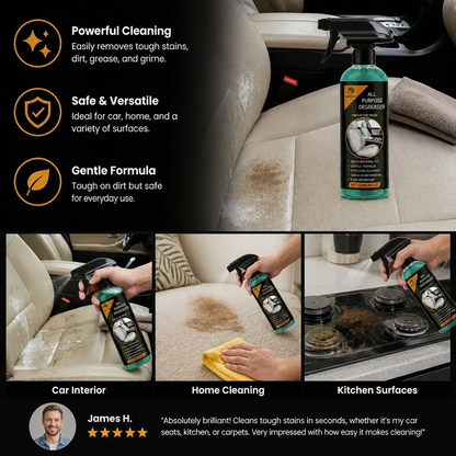 Heavy Duty All-Purpose Car Cleaner for Coffee Stains, Pet Messes & Everyday Grime